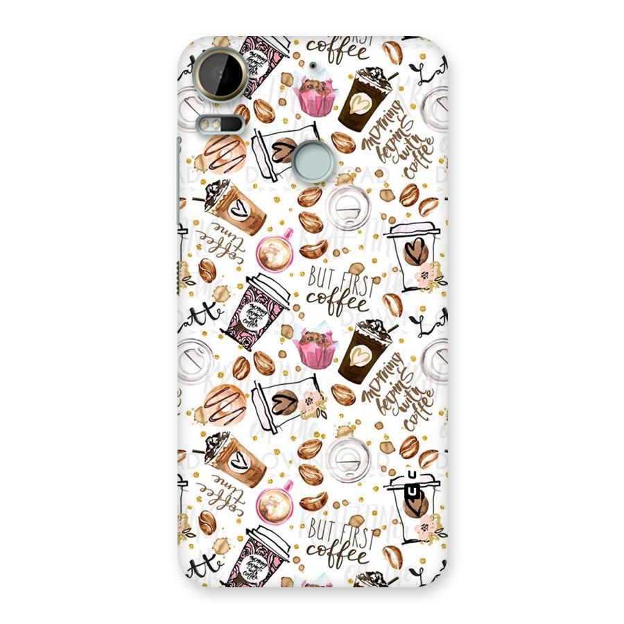 Coffee Pattern Back Case for Desire 10 Pro