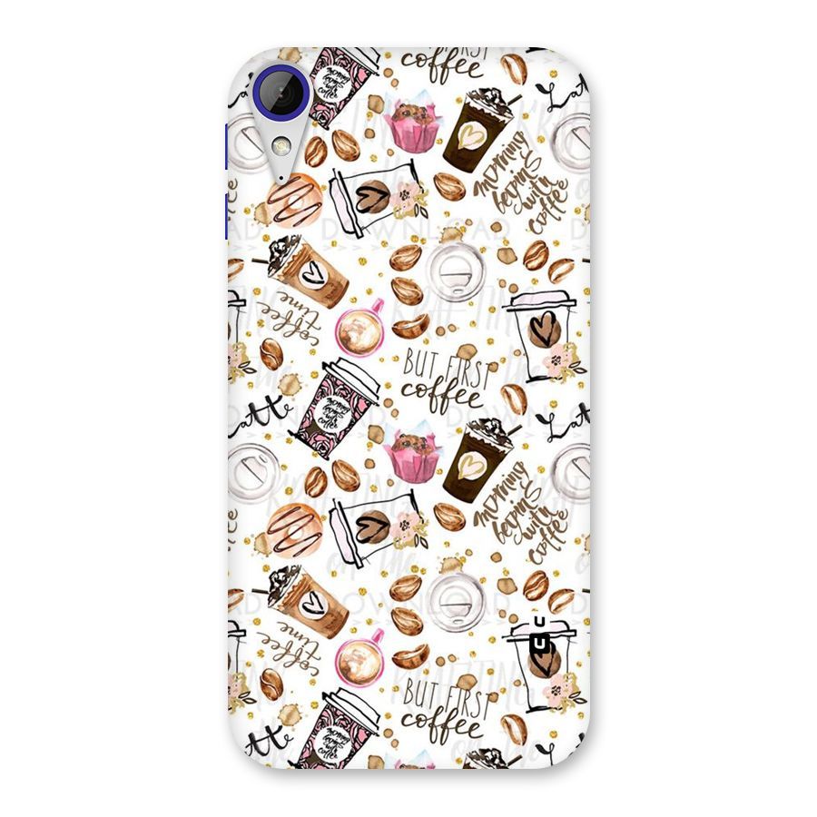 Coffee Pattern Back Case for Desire 830