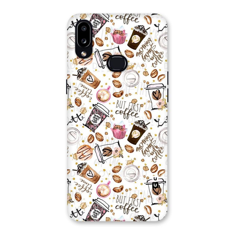 Coffee Pattern Back Case for Galaxy A10s