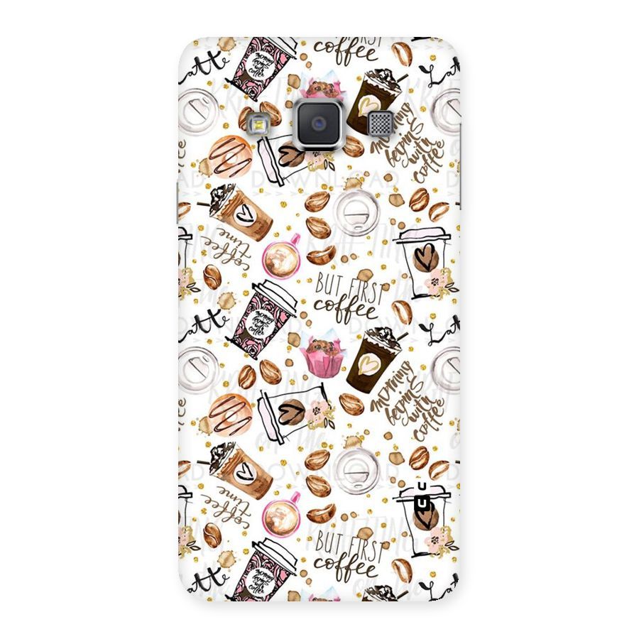 Coffee Pattern Back Case for Galaxy A3