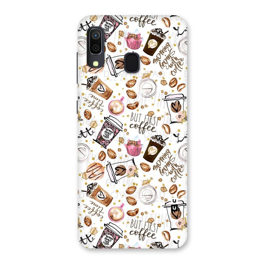 Coffee Pattern Back Case for Galaxy A30