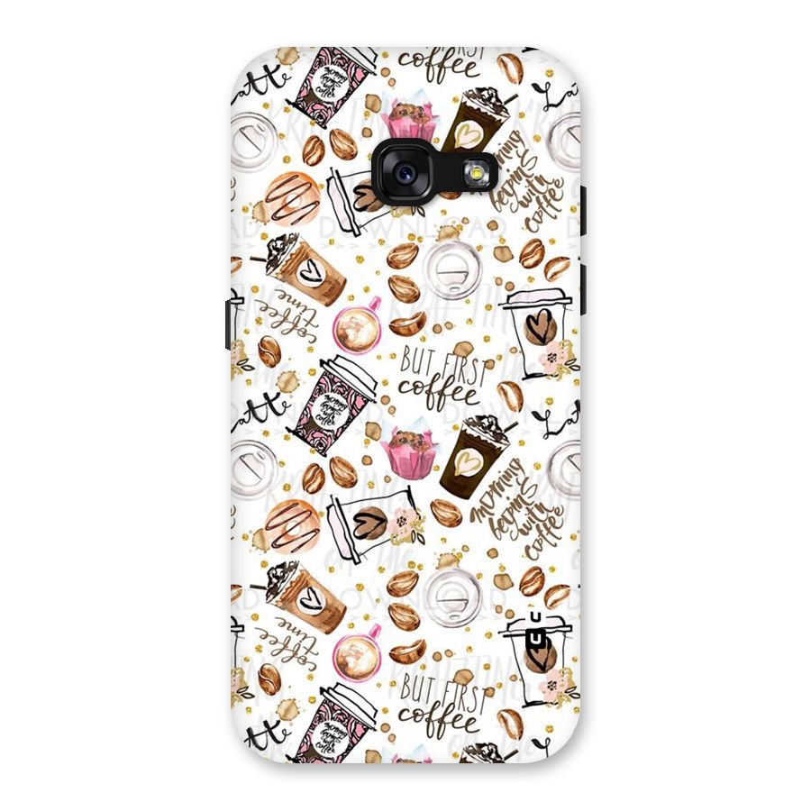 Coffee Pattern Back Case for Galaxy A3 (2017)