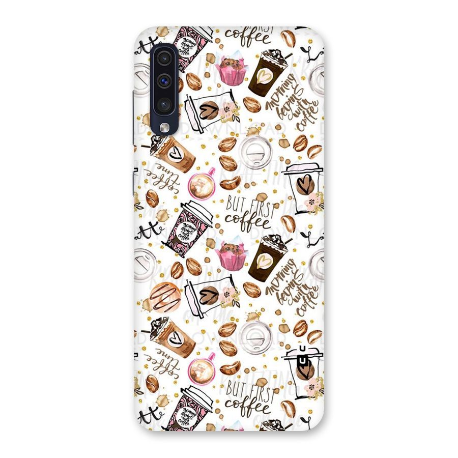 Coffee Pattern Back Case for Galaxy A50