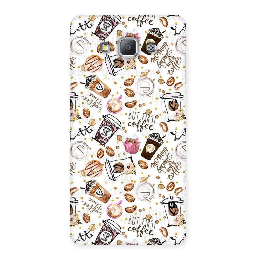 Coffee Pattern Back Case for Galaxy A7