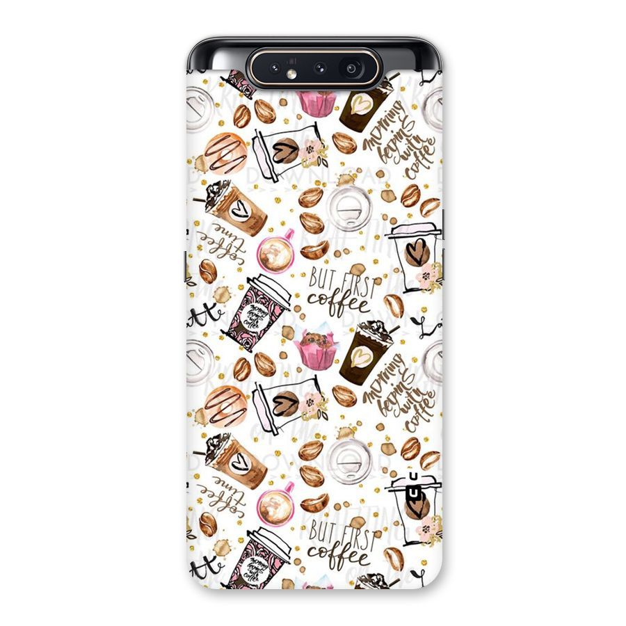 Coffee Pattern Back Case for Galaxy A80