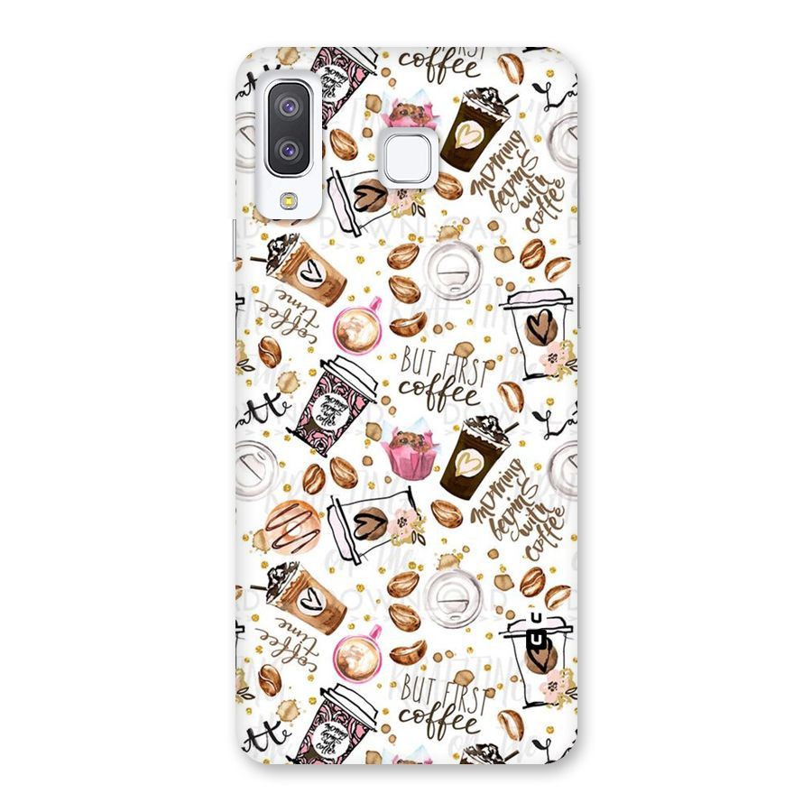 Coffee Pattern Back Case for Galaxy A8 Star