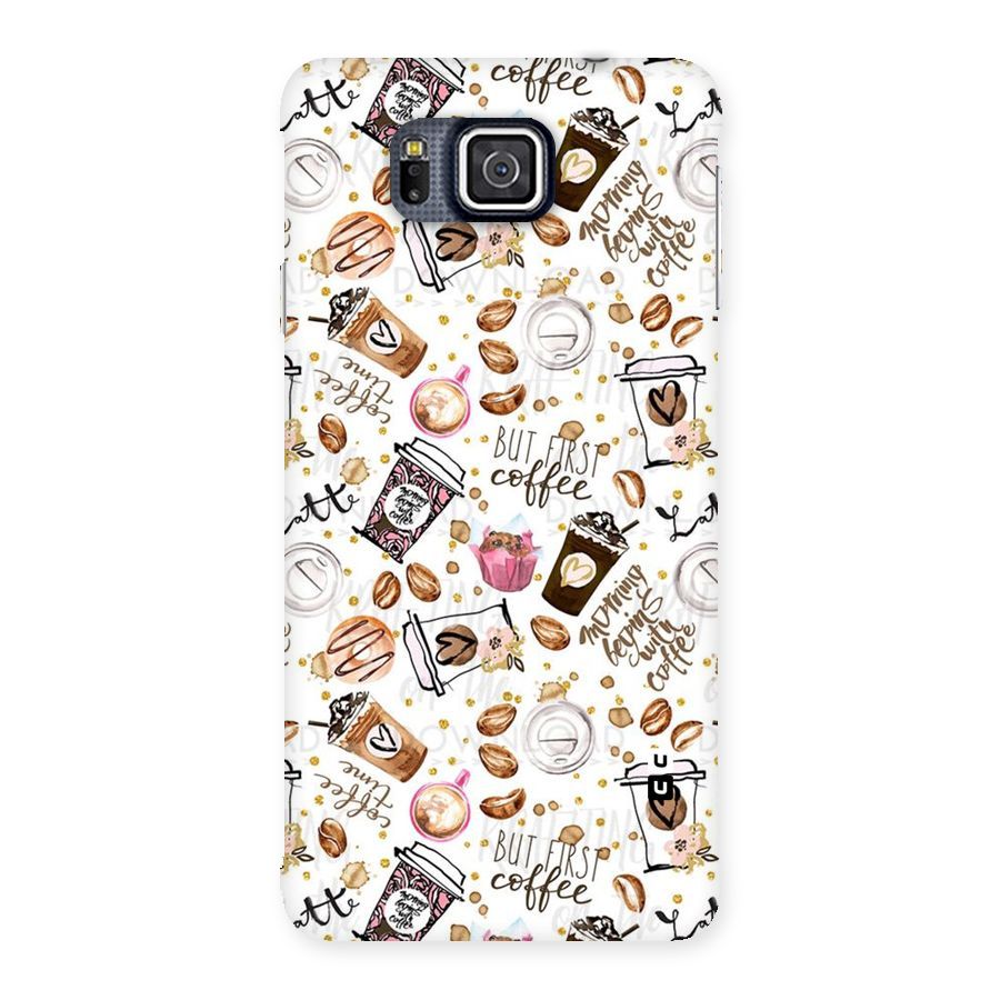 Coffee Pattern Back Case for Galaxy Alpha