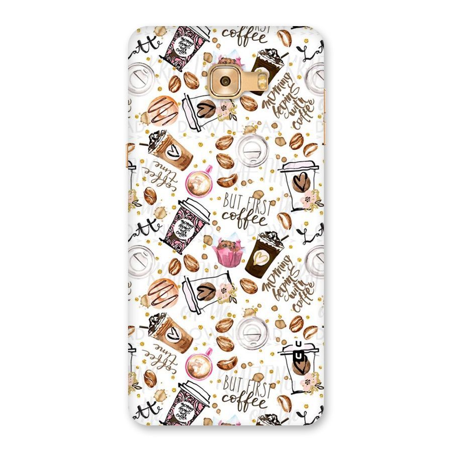 Coffee Pattern Back Case for Galaxy C9 Pro