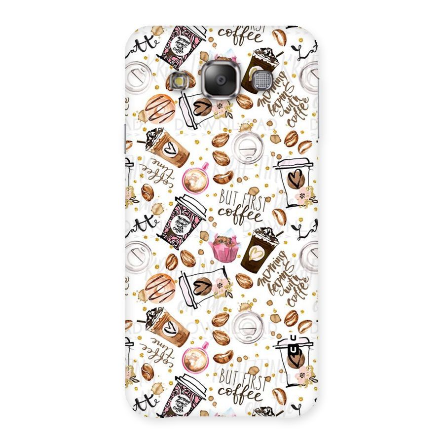 Coffee Pattern Back Case for Galaxy E7