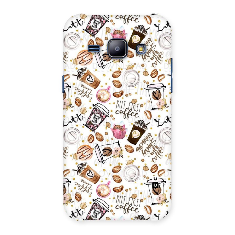 Coffee Pattern Back Case for Galaxy J1