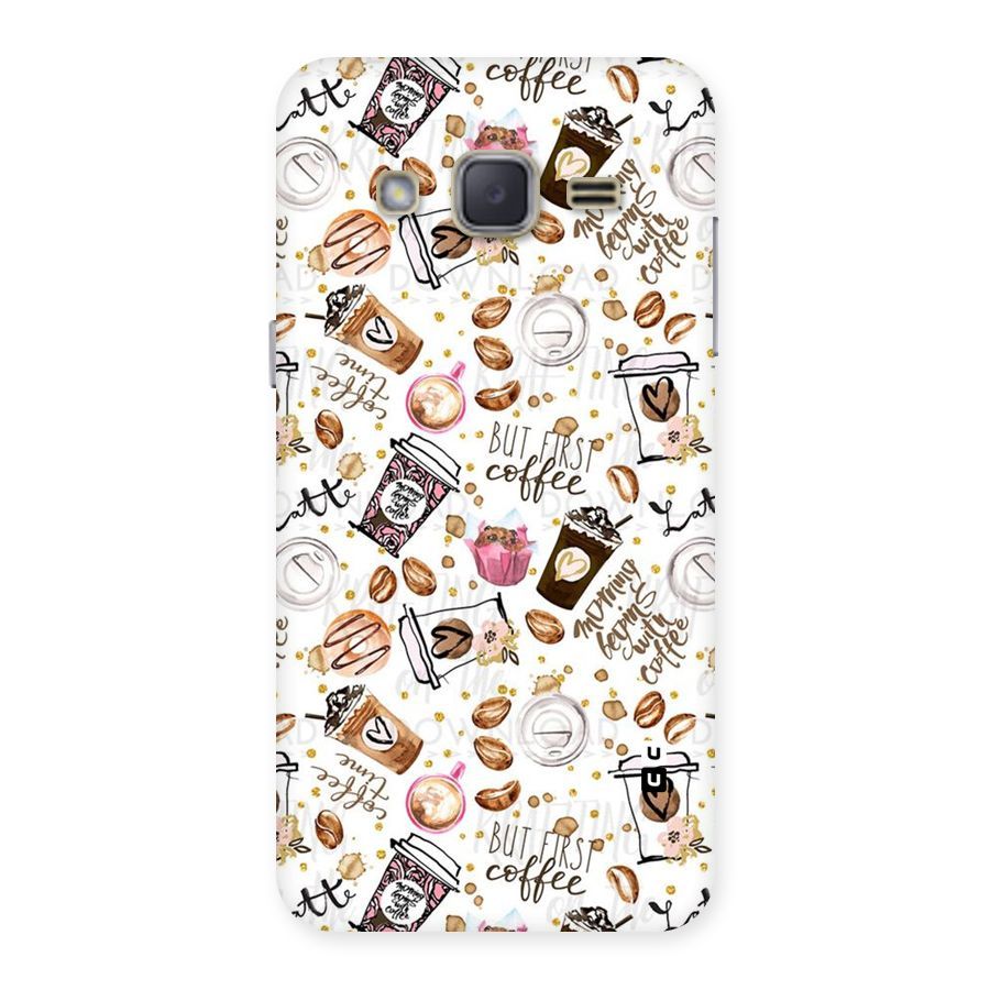 Coffee Pattern Back Case for Galaxy J2
