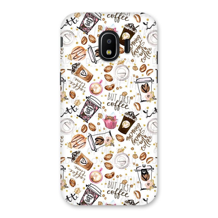 Coffee Pattern Back Case for Galaxy J2 Pro 2018