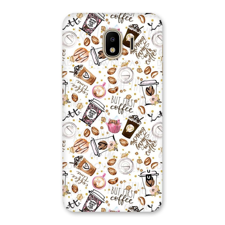 Coffee Pattern Back Case for Galaxy J4