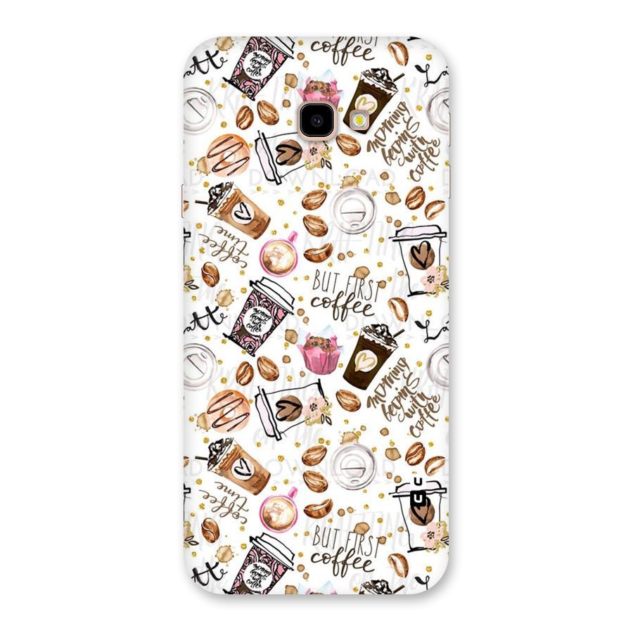 Coffee Pattern Back Case for Galaxy J4 Plus