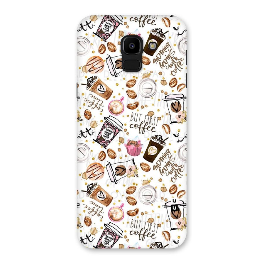 Coffee Pattern Back Case for Galaxy J6
