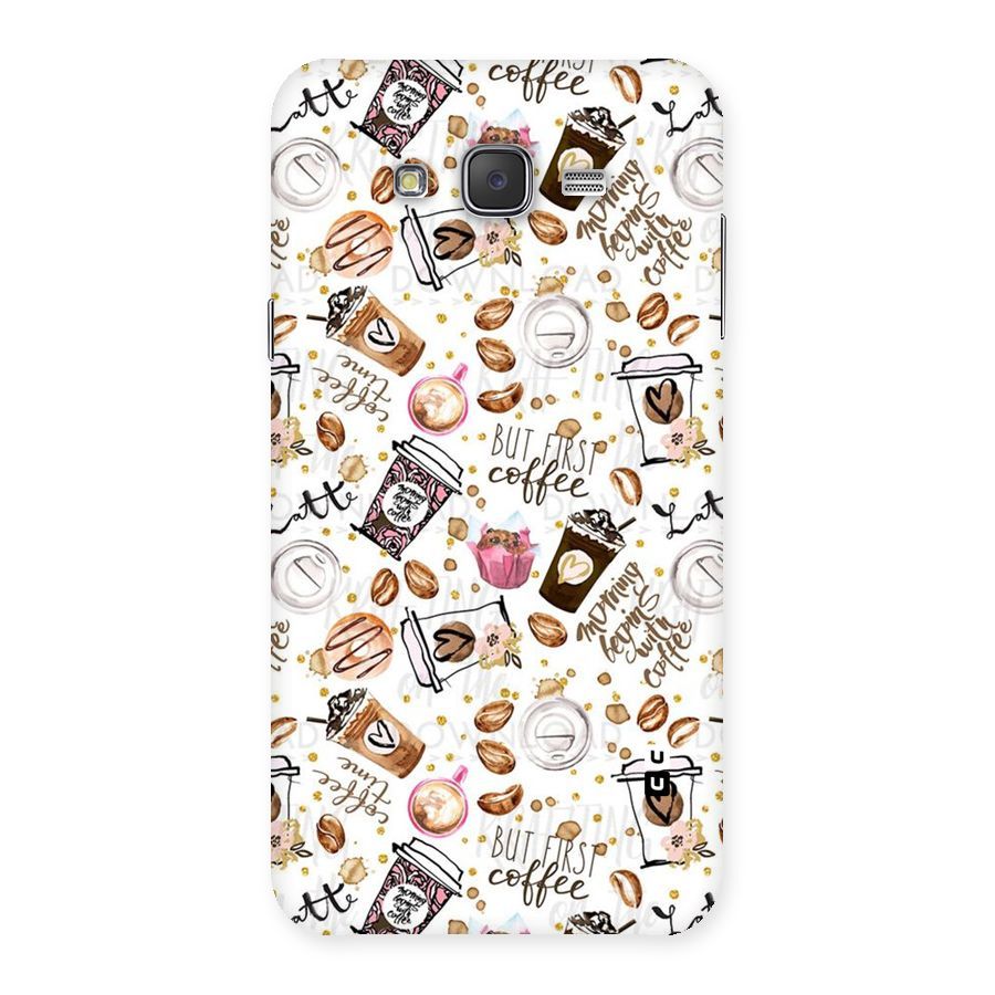 Coffee Pattern Back Case for Galaxy J7