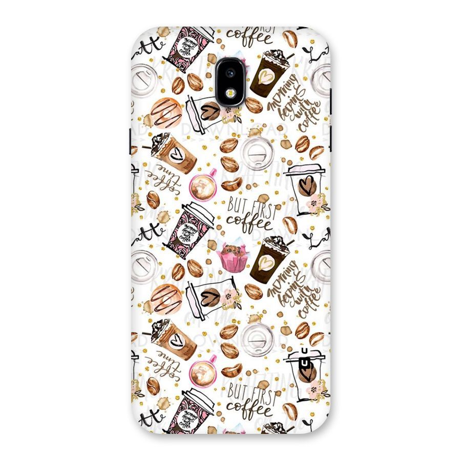 Coffee Pattern Back Case for Galaxy J7 Pro