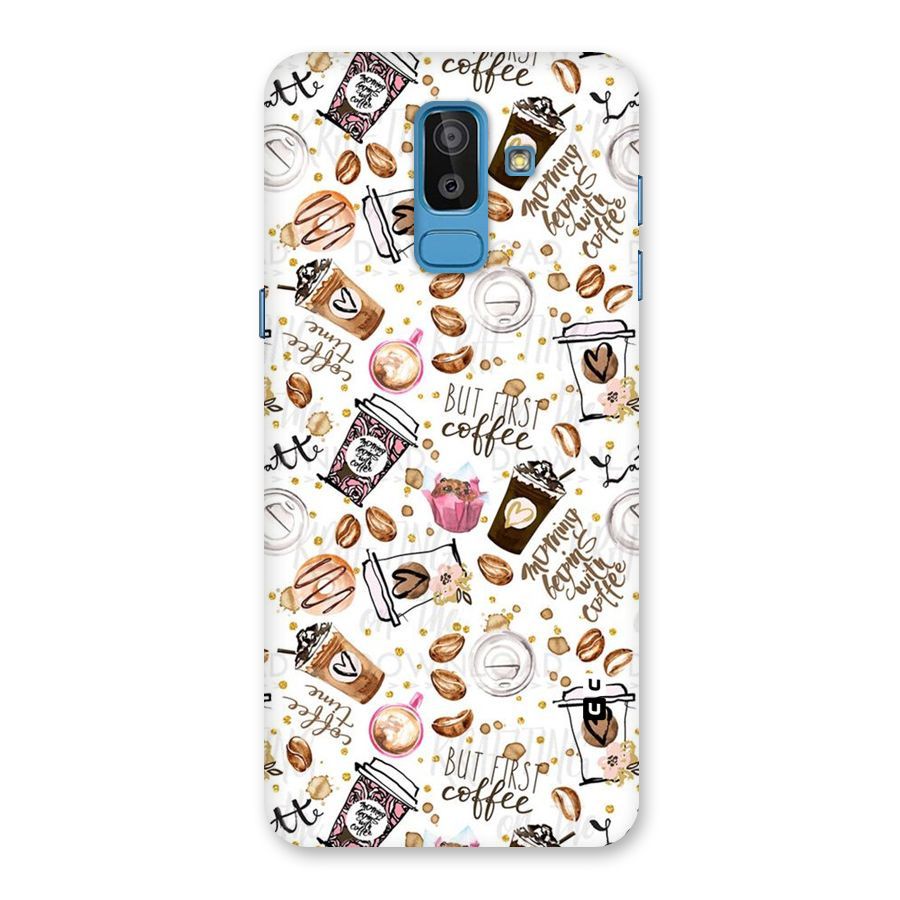 Coffee Pattern Back Case for Galaxy J8