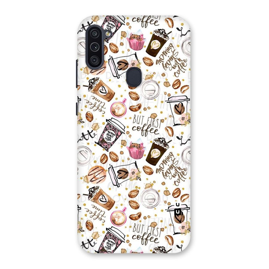 Coffee Pattern Back Case for Galaxy M11