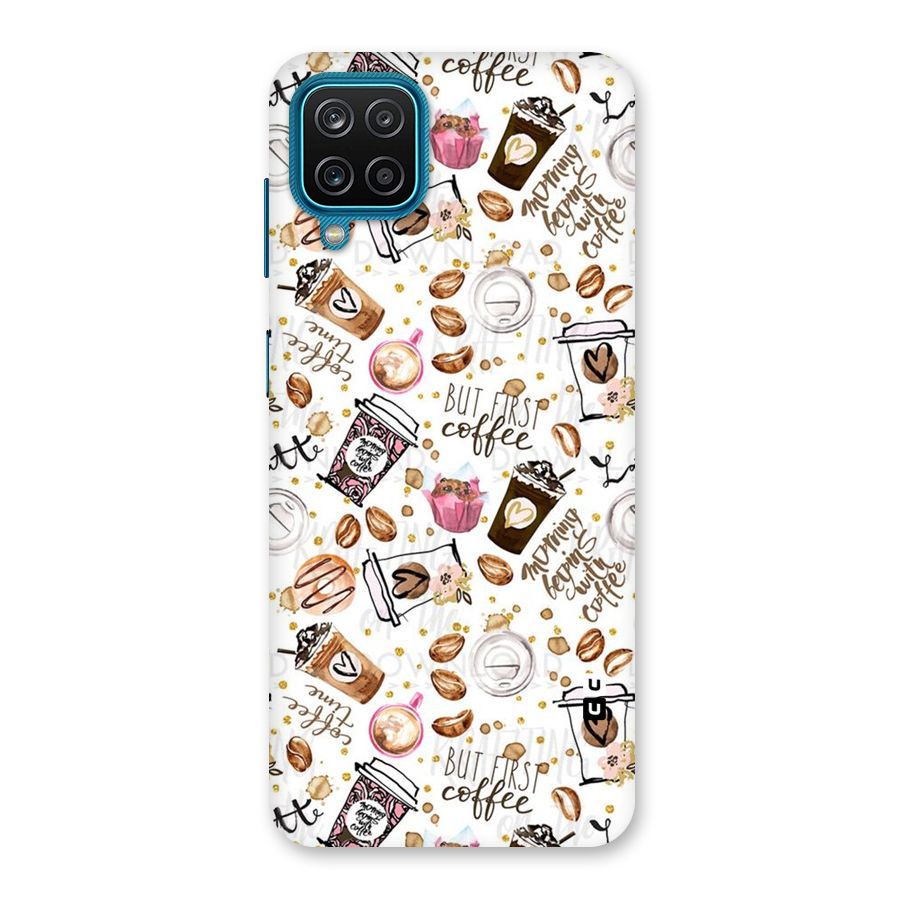 Coffee Pattern Back Case for Galaxy M12