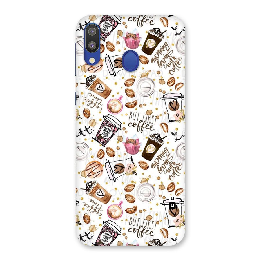 Coffee Pattern Back Case for Galaxy M20