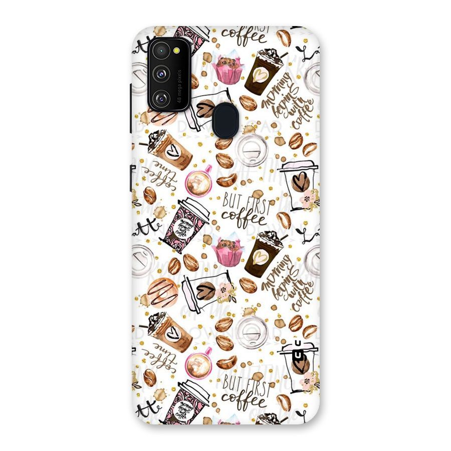 Coffee Pattern Back Case for Galaxy M30s