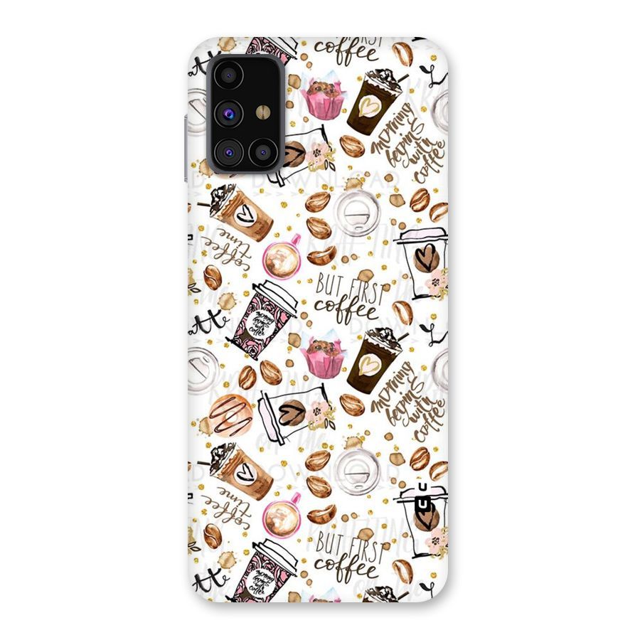 Coffee Pattern Back Case for Galaxy M31s