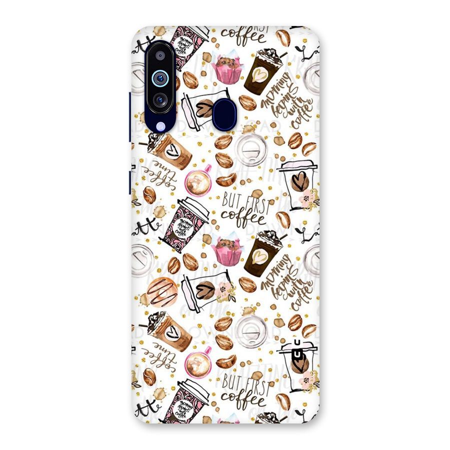 Coffee Pattern Back Case for Galaxy M40