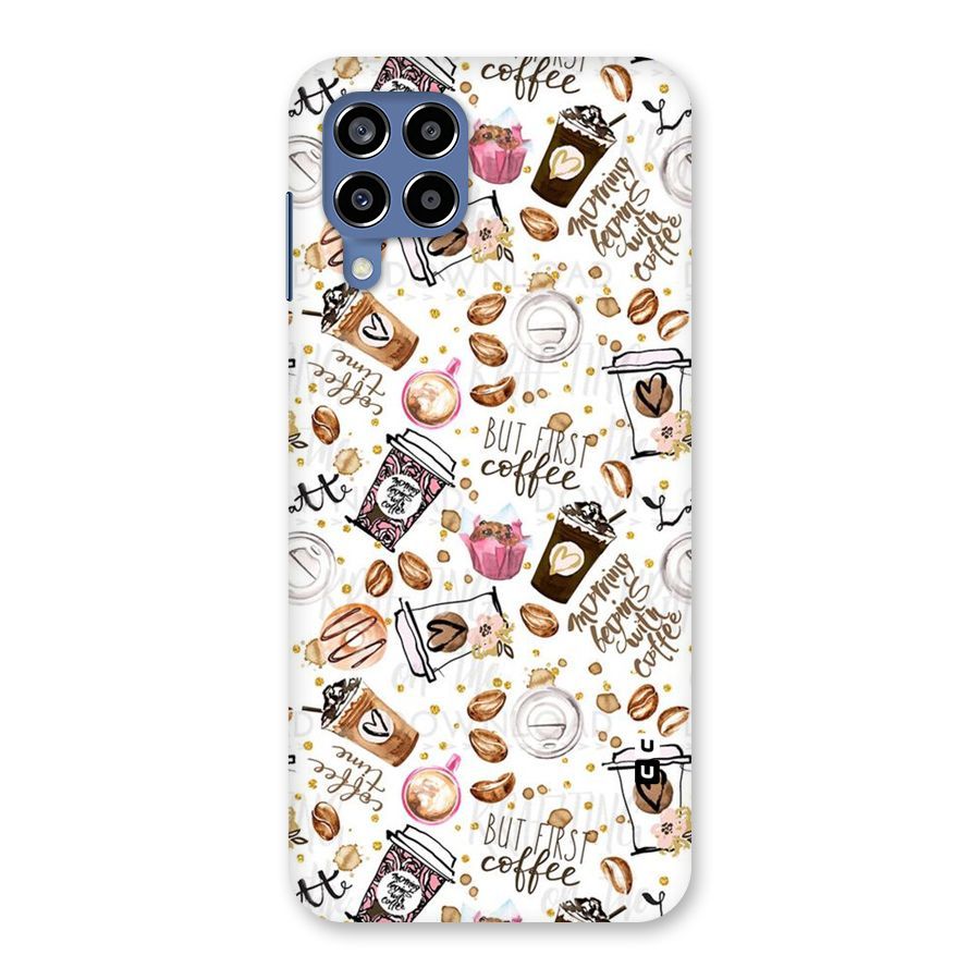 Coffee Pattern Back Case for Galaxy M53 5G