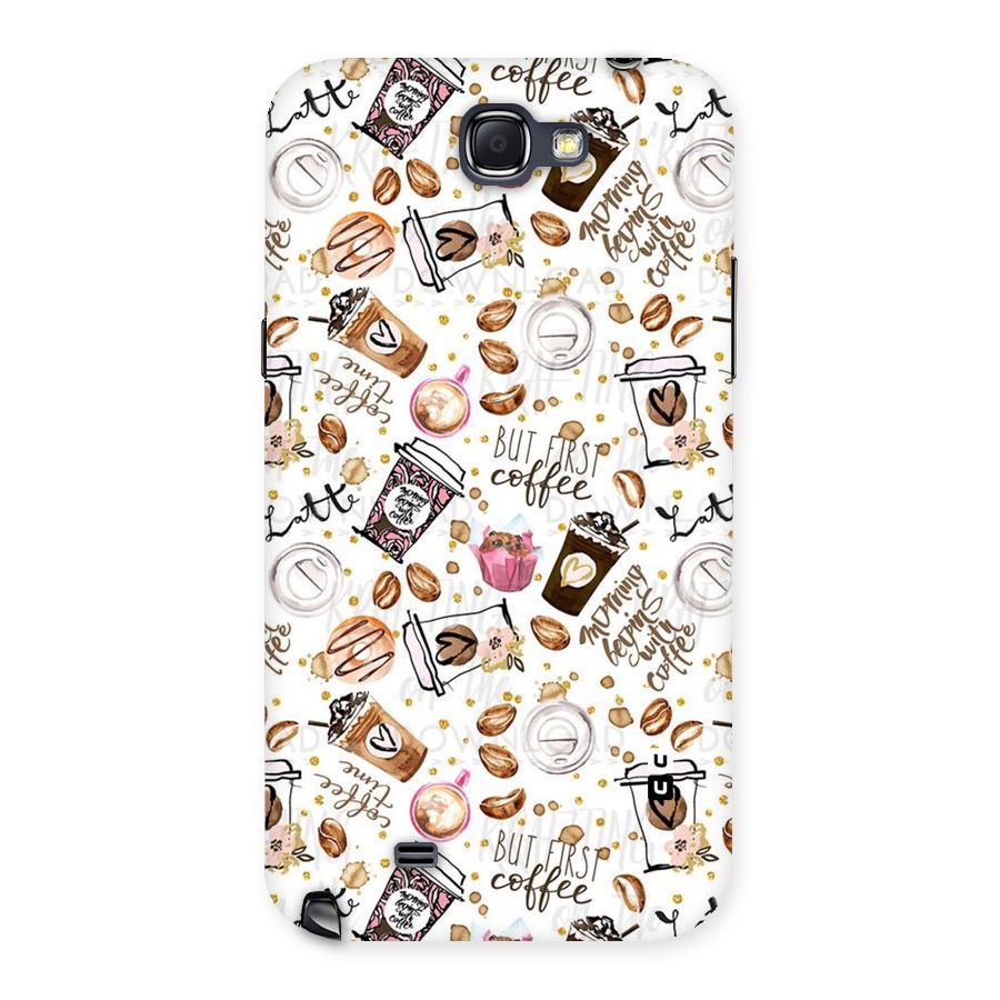 Coffee Pattern Back Case for Galaxy Note 2