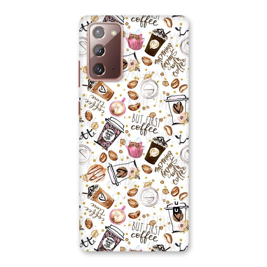 Coffee Pattern Back Case for Galaxy Note 20