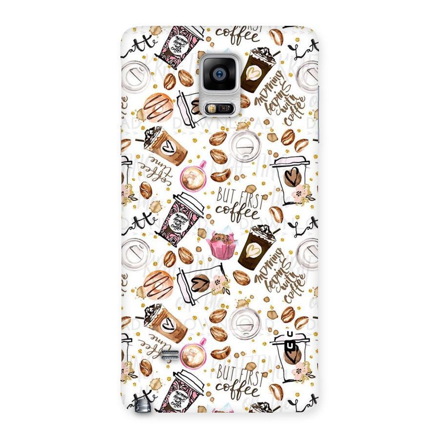 Coffee Pattern Back Case for Galaxy Note 4