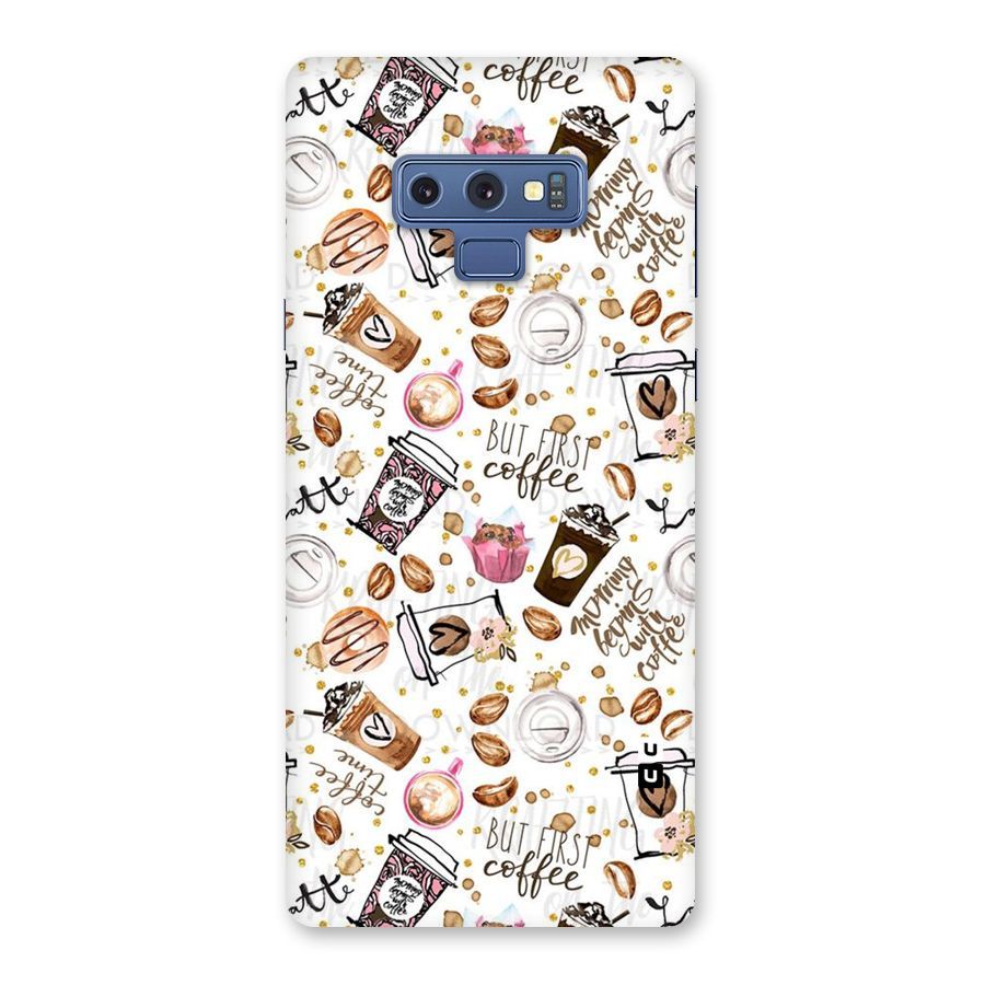 Coffee Pattern Back Case for Galaxy Note 9