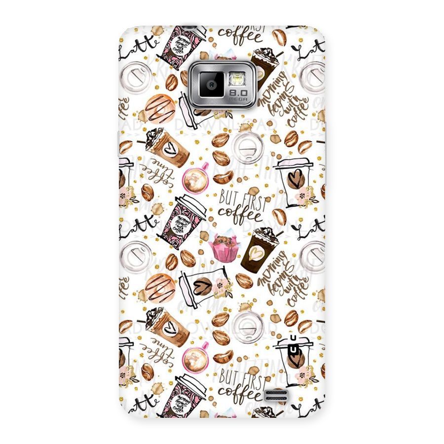 Coffee Pattern Back Case for Galaxy S2