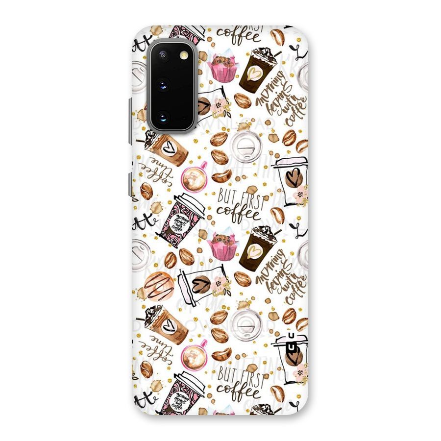 Coffee Pattern Back Case for Galaxy S20