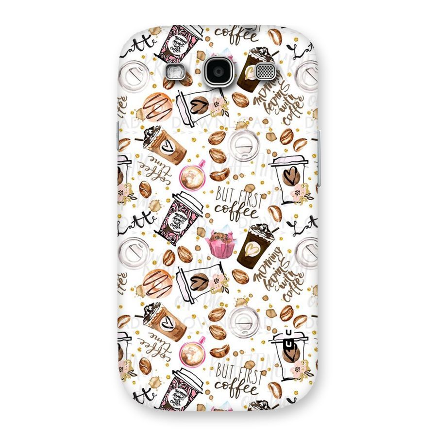 Coffee Pattern Back Case for Galaxy S3