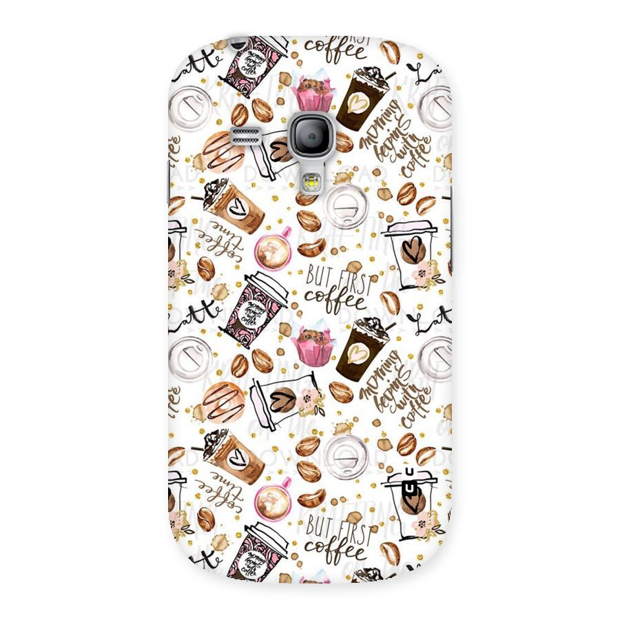 Coffee Pattern Back Case for Galaxy S3 Mini