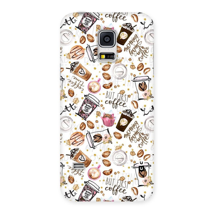 Coffee Pattern Back Case for Galaxy S5 Mini