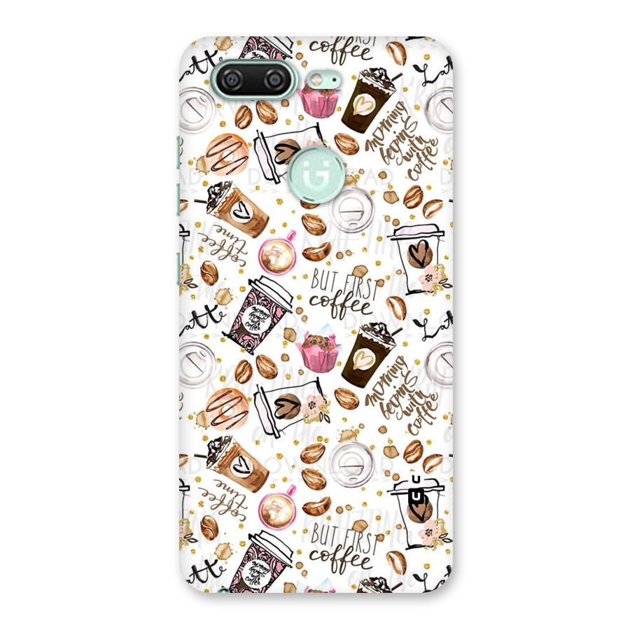 Coffee Pattern Back Case for Gionee S10