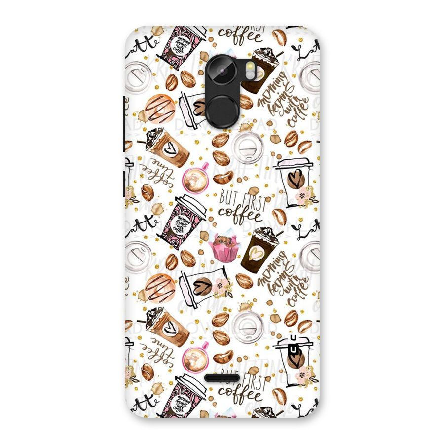 Coffee Pattern Back Case for Gionee X1