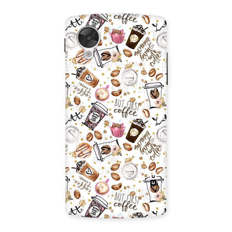 Coffee Pattern Back Case for Google Nexsus 5