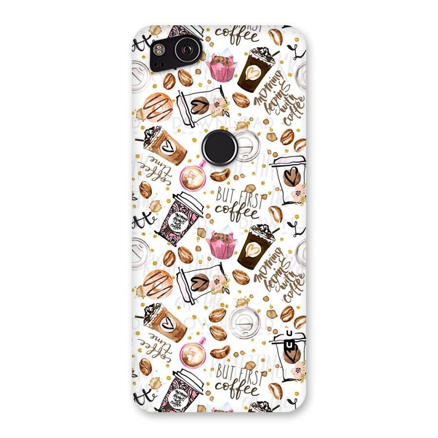 Coffee Pattern Back Case for Google Pixel 2