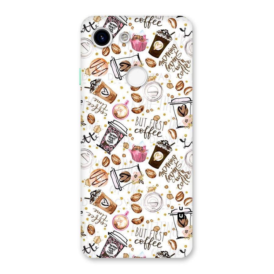 Coffee Pattern Back Case for Google Pixel 3