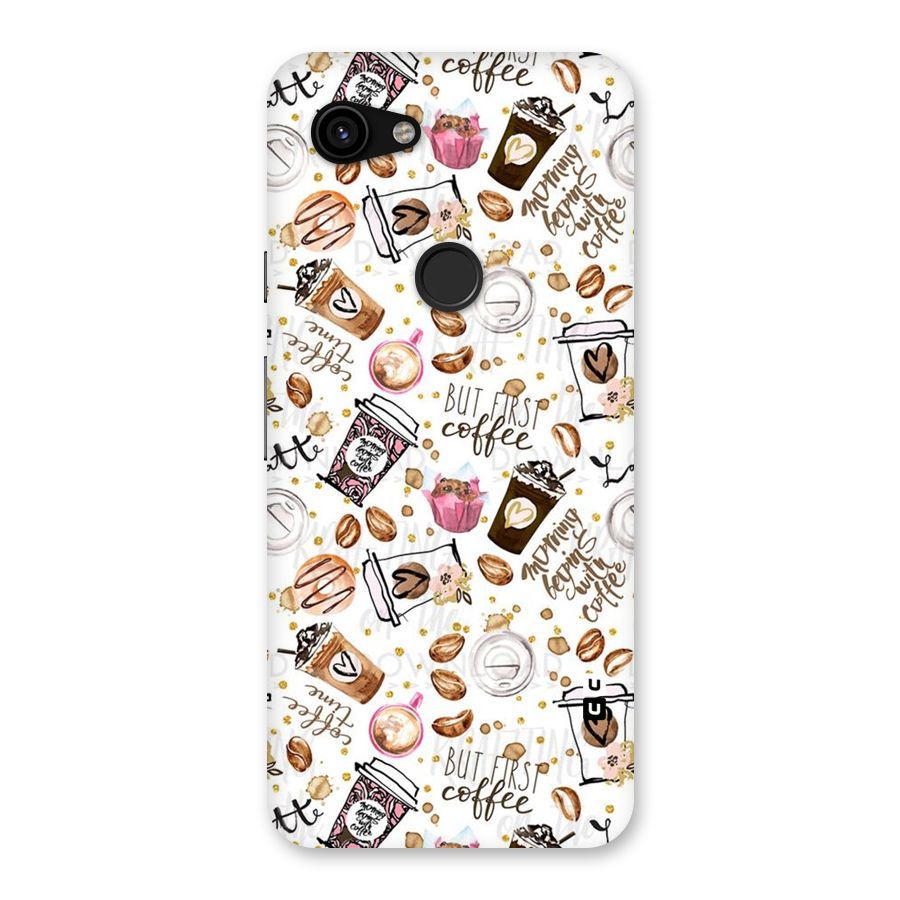 Coffee Pattern Back Case for Google Pixel 3a