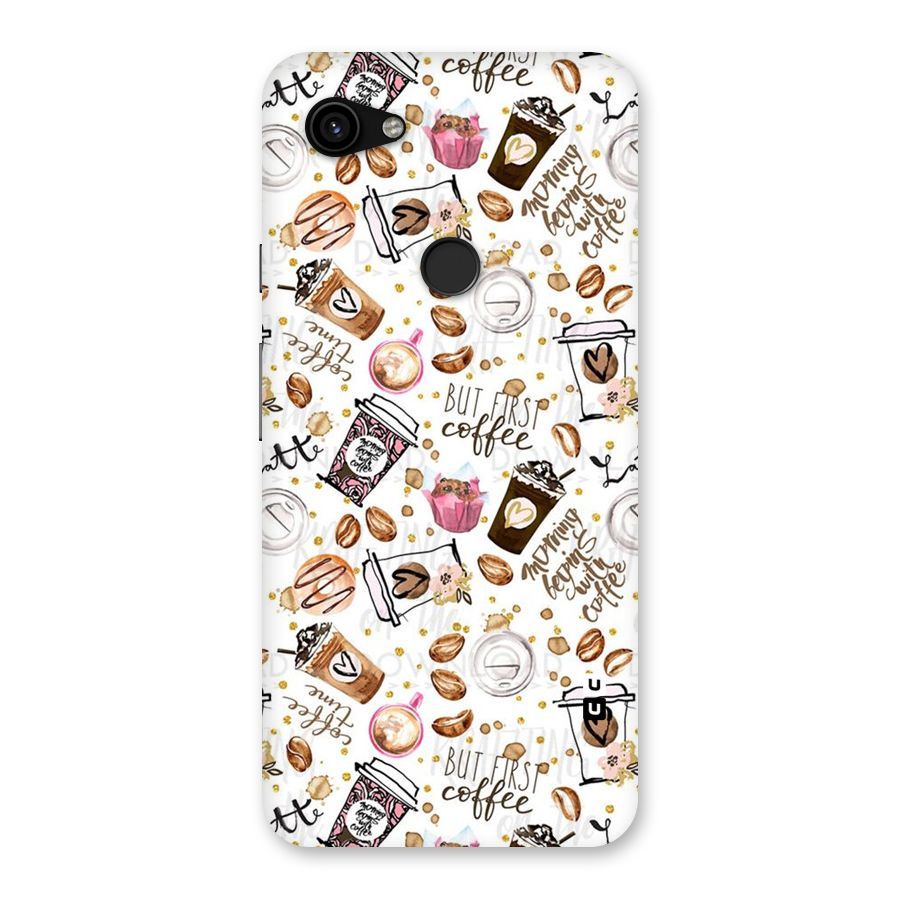 Coffee Pattern Back Case for Google Pixel 3a XL