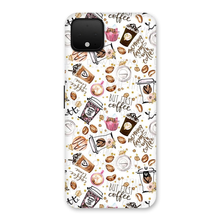 Coffee Pattern Back Case for Google Pixel 4 XL