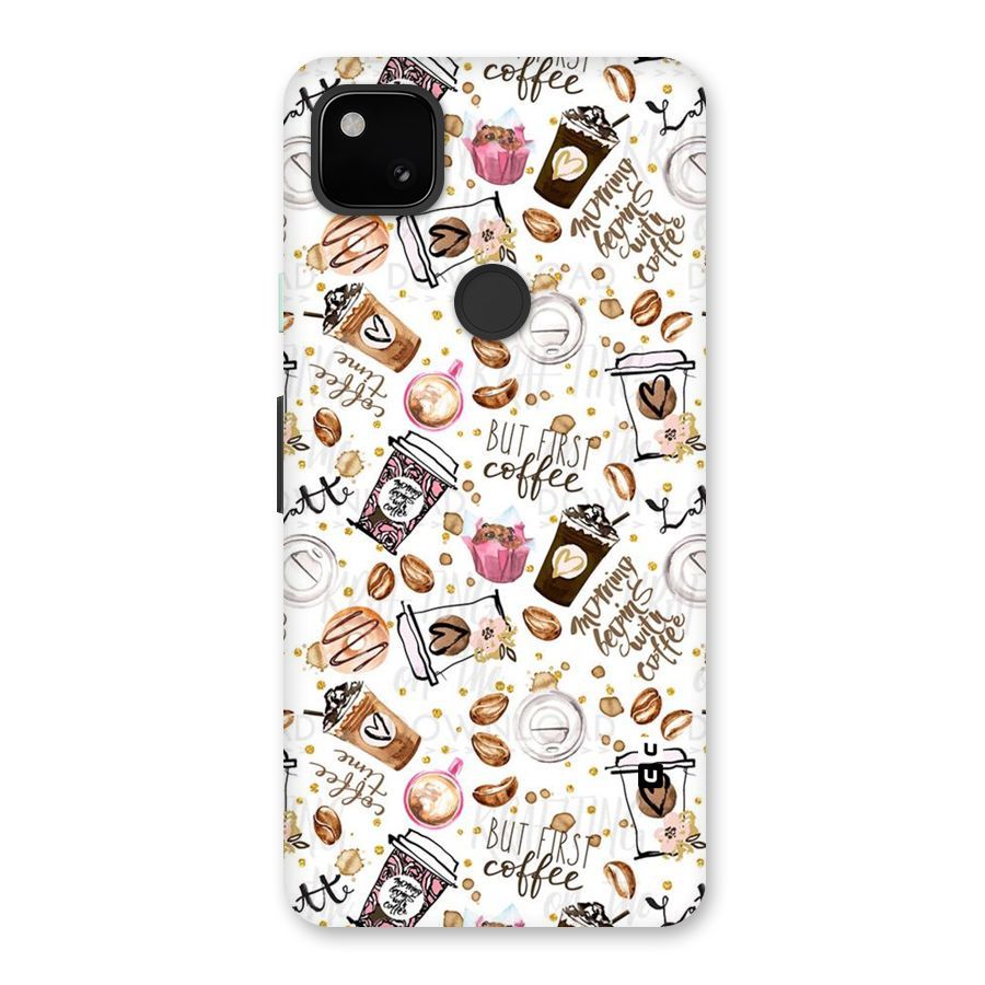 Coffee Pattern Back Case for Google Pixel 4a