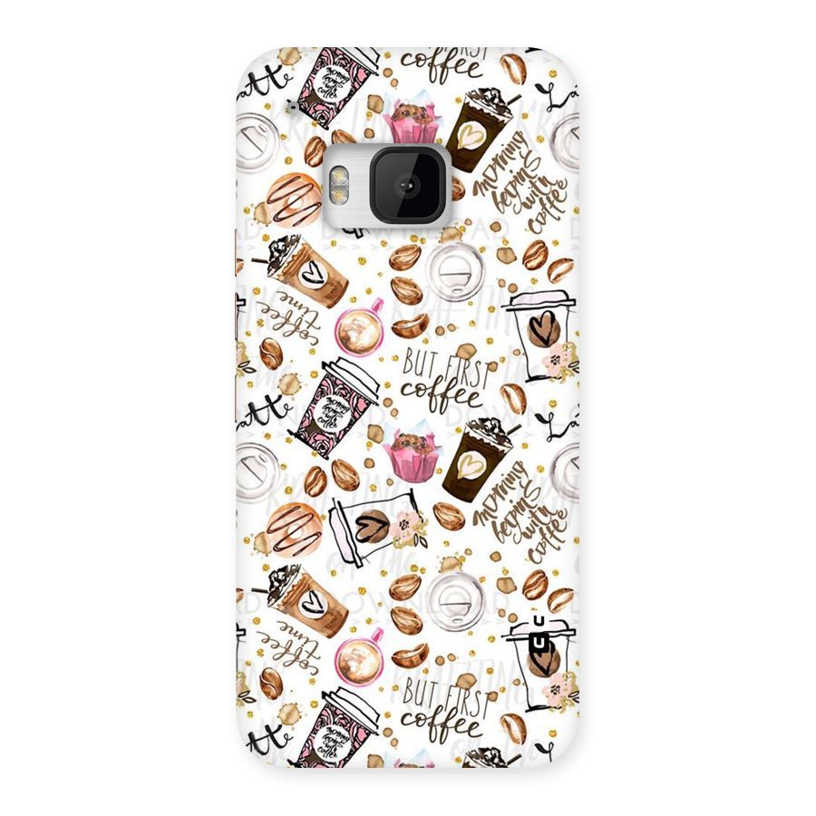 Coffee Pattern Back Case for HTC One M9