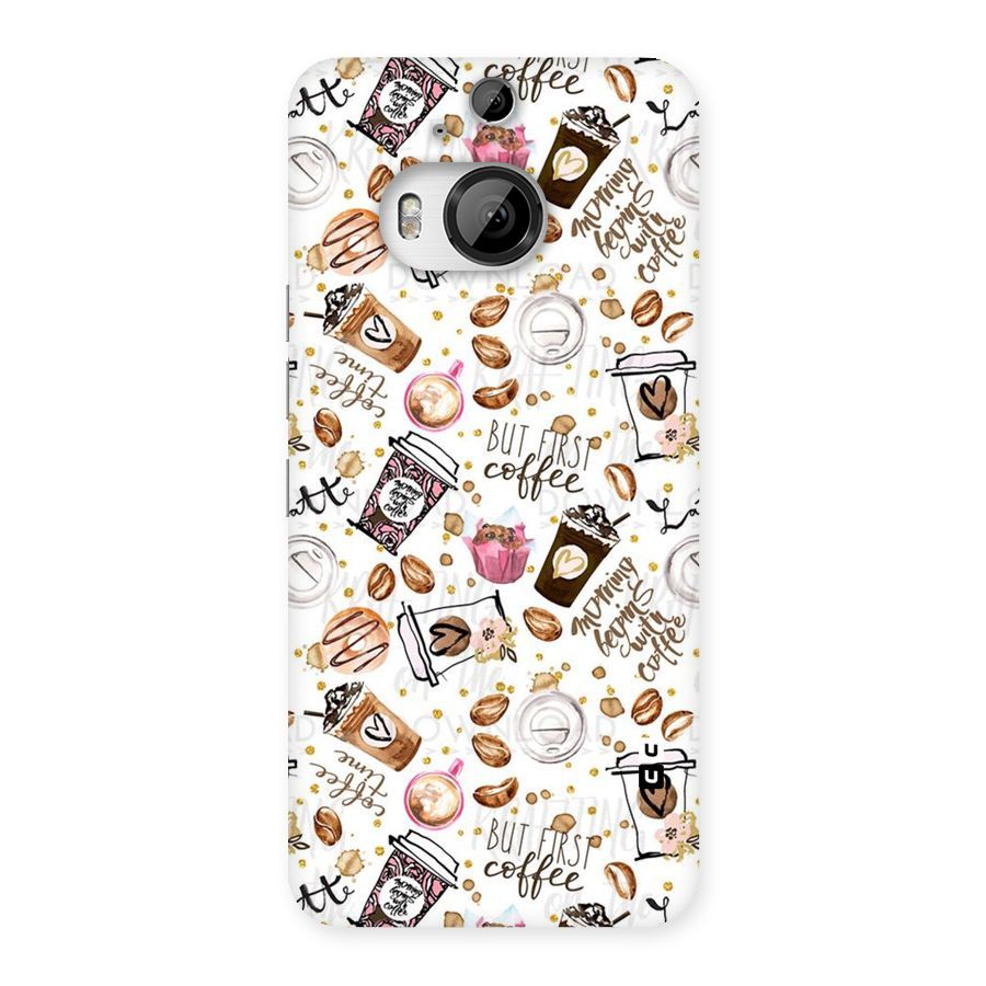 Coffee Pattern Back Case for HTC One M9 Plus
