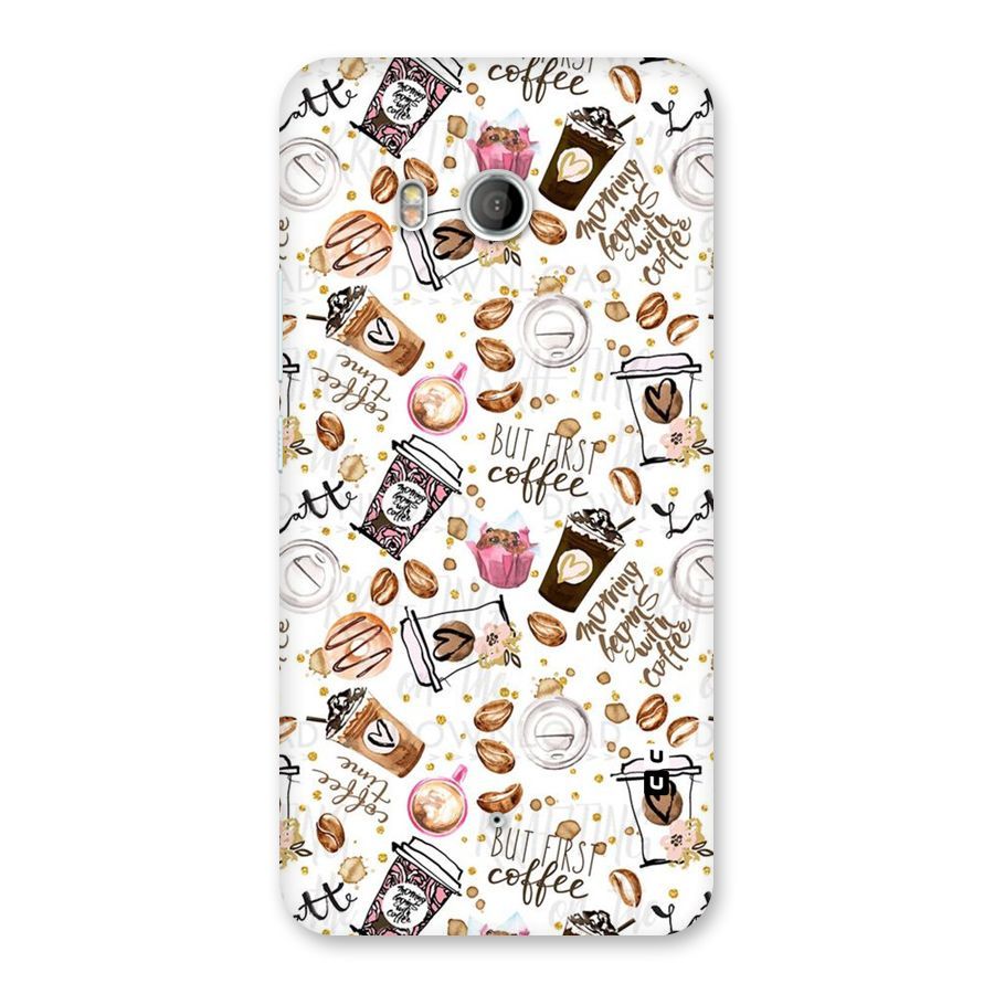Coffee Pattern Back Case for HTC U11